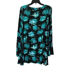 Mink Pink Women's Turquoise & Black Floral Dress